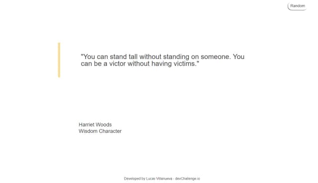 Quotes Generator project screenshot